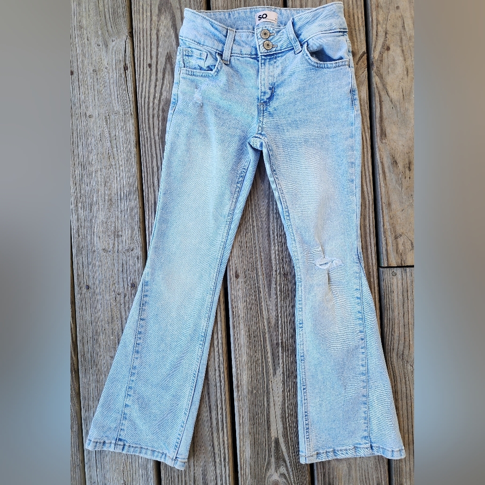 SO Blue Flared Light Wash Denim Jeans!!!! Y2K Style!